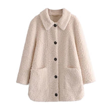Load image into Gallery viewer, AACHOAE Women Casual Faux Fur Turn Down Collar Coat