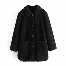 Load image into Gallery viewer, AACHOAE Women Casual Faux Fur Turn Down Collar Coat