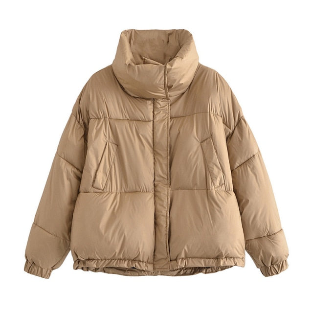 WIXRA Women Casual Puffer Bomber Coat