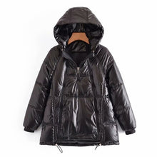 Load image into Gallery viewer, TANGADA Women Oversize Hooded Puffer Coat