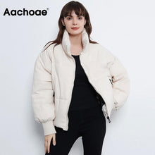 Load image into Gallery viewer, AACHOAE Women Long Sleeve Padded Casual Coat