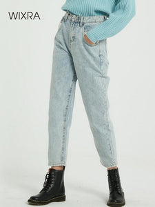 WIXRA Women Casual High Waist Denim Jeans