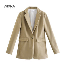 Load image into Gallery viewer, WIXRA Women Casual Single Button Vintage Coat