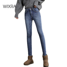 Load image into Gallery viewer, WIXRA Women Basic Vintage High Waist Long Denim Jeans