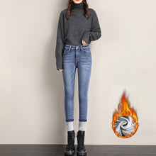 Load image into Gallery viewer, WIXRA Women Basic Vintage High Waist Long Denim Jeans