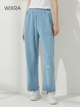 Load image into Gallery viewer, WIXRA Women Straight Elastic Waist Letter Print Sweatpants