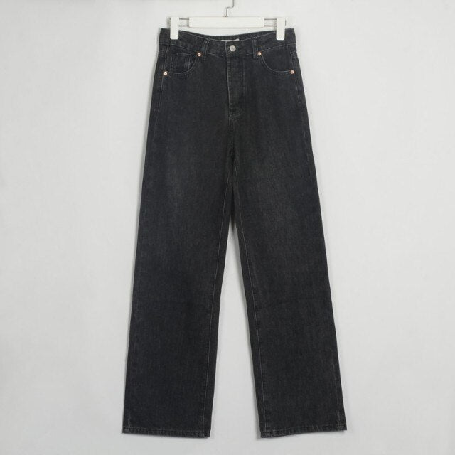 WIXRA Women Wide Leg Long Denim Jeans