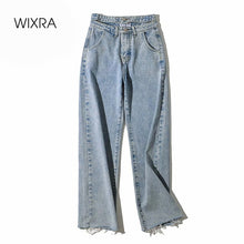 Load image into Gallery viewer, WIXRA Women High Waist Straight Denim Jeans