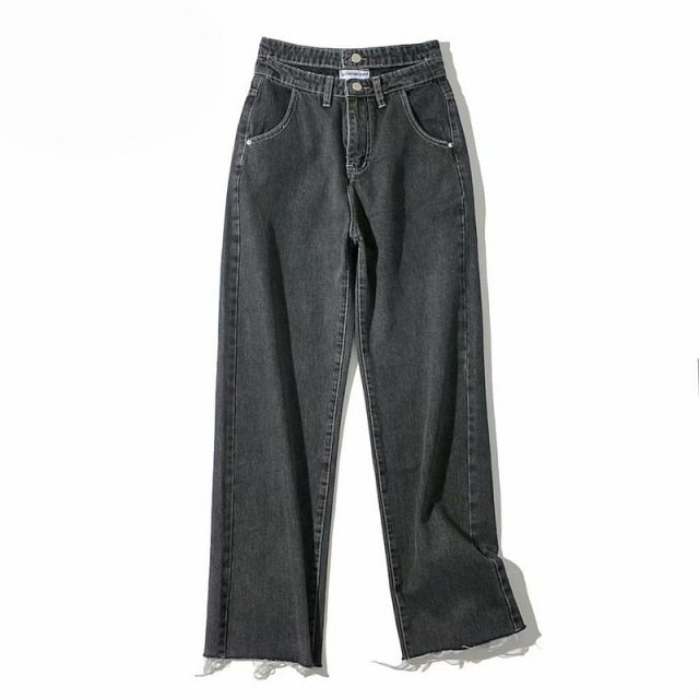 WIXRA Women High Waist Straight Denim Jeans