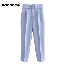 Load image into Gallery viewer, AACHOAE Women Elegant Pencil Pants With Belt