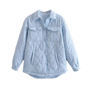 TANDADA Women Oversize Cotton Long Sleeve Padded Overcoat
