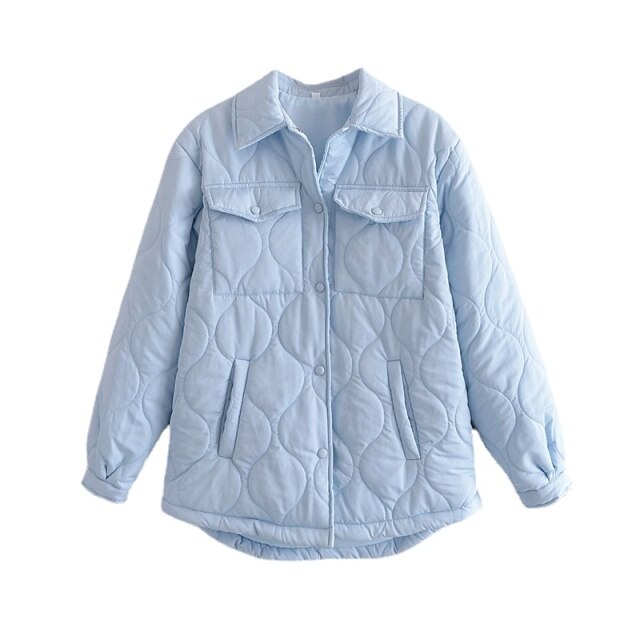 TANDADA Women Oversize Cotton Long Sleeve Padded Overcoat