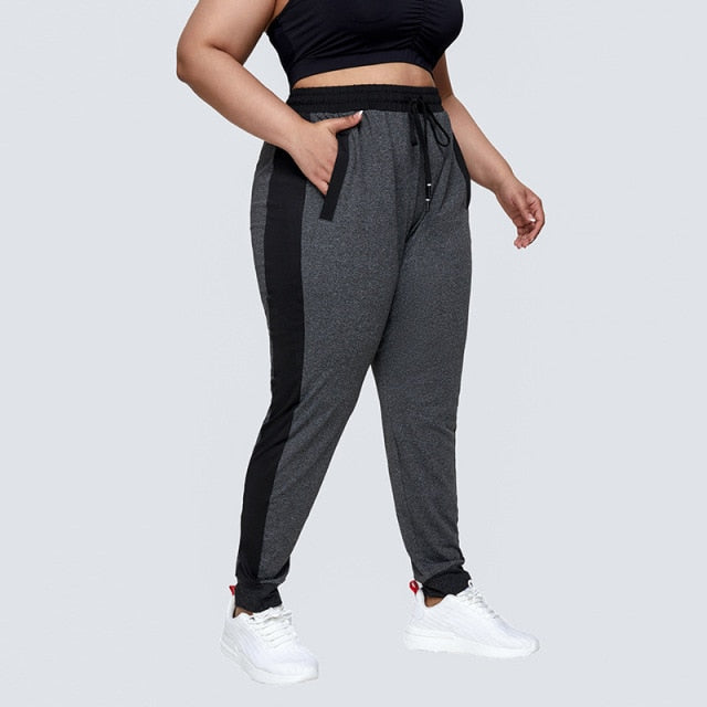 WOTWOY Women Drawstring High Waist Plus Size Pencil Pants