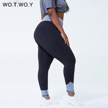 Load image into Gallery viewer, WOTWOY Women Elastic Fitness Plus Size Leggings Pants