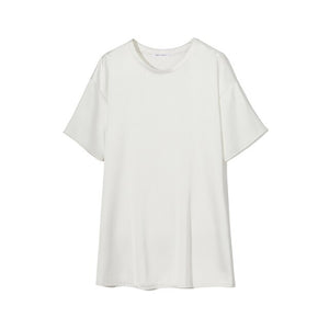 WOTWOY Women Oversized Satin Top