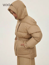 Load image into Gallery viewer, WIXRA Women Hooded Coat With Belt