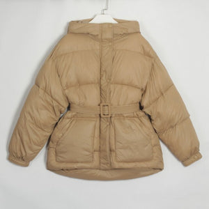 WIXRA Women Hooded Coat With Belt