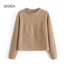 Load image into Gallery viewer, WIXRA Women O-Neck Hollow Out Sweater