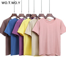 Load image into Gallery viewer, WOTWOY Short Sleeve Loose O-Neck T-shirt