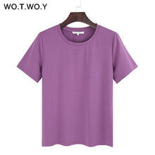 Load image into Gallery viewer, WOTWOY Short Sleeve Loose O-Neck T-shirt