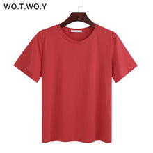Load image into Gallery viewer, WOTWOY Short Sleeve Loose O-Neck T-shirt
