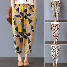 Load image into Gallery viewer, ZANZEA Vintage Linen Floral Cropped Pants