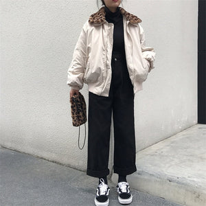 ALIEN KITTY Loose High Waist Thin Pants