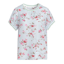 Load image into Gallery viewer, SUYADREAM Short Sleeve Crepe Floral Printed Top