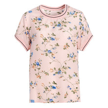 Load image into Gallery viewer, SUYADREAM Short Sleeve Crepe Floral Printed Top