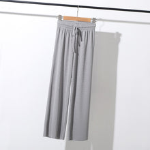 Load image into Gallery viewer, OLGITUM Women Soft Silk Knit Wide Leg Pants