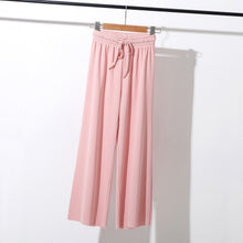 Load image into Gallery viewer, OLGITUM Women Soft Silk Knit Wide Leg Pants