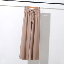 Load image into Gallery viewer, OLGITUM Women Soft Silk Knit Wide Leg Pants